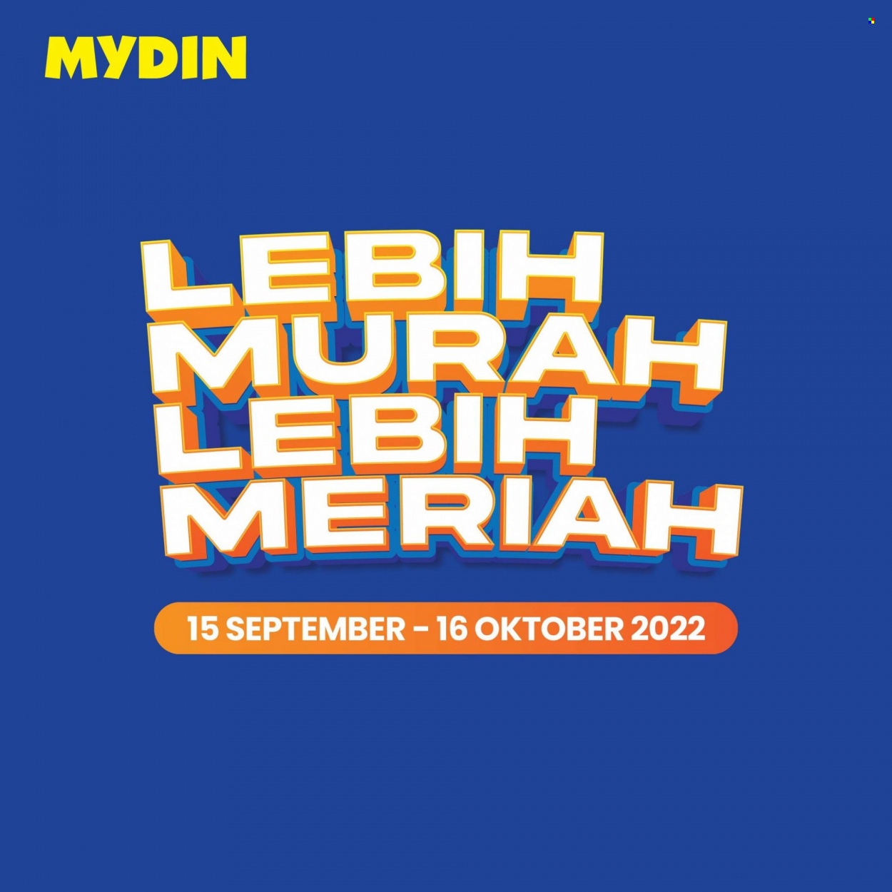 Iklan Mydin - 15.09.2022 - 16.10.2022. Halaman 1.